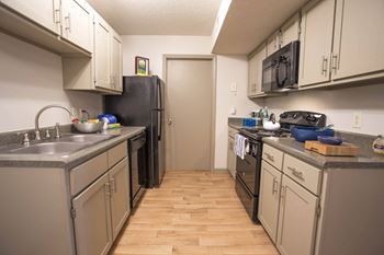 Black kitchen appliances